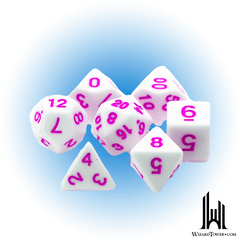 Poly RPG Set - White with Pastel Magenta